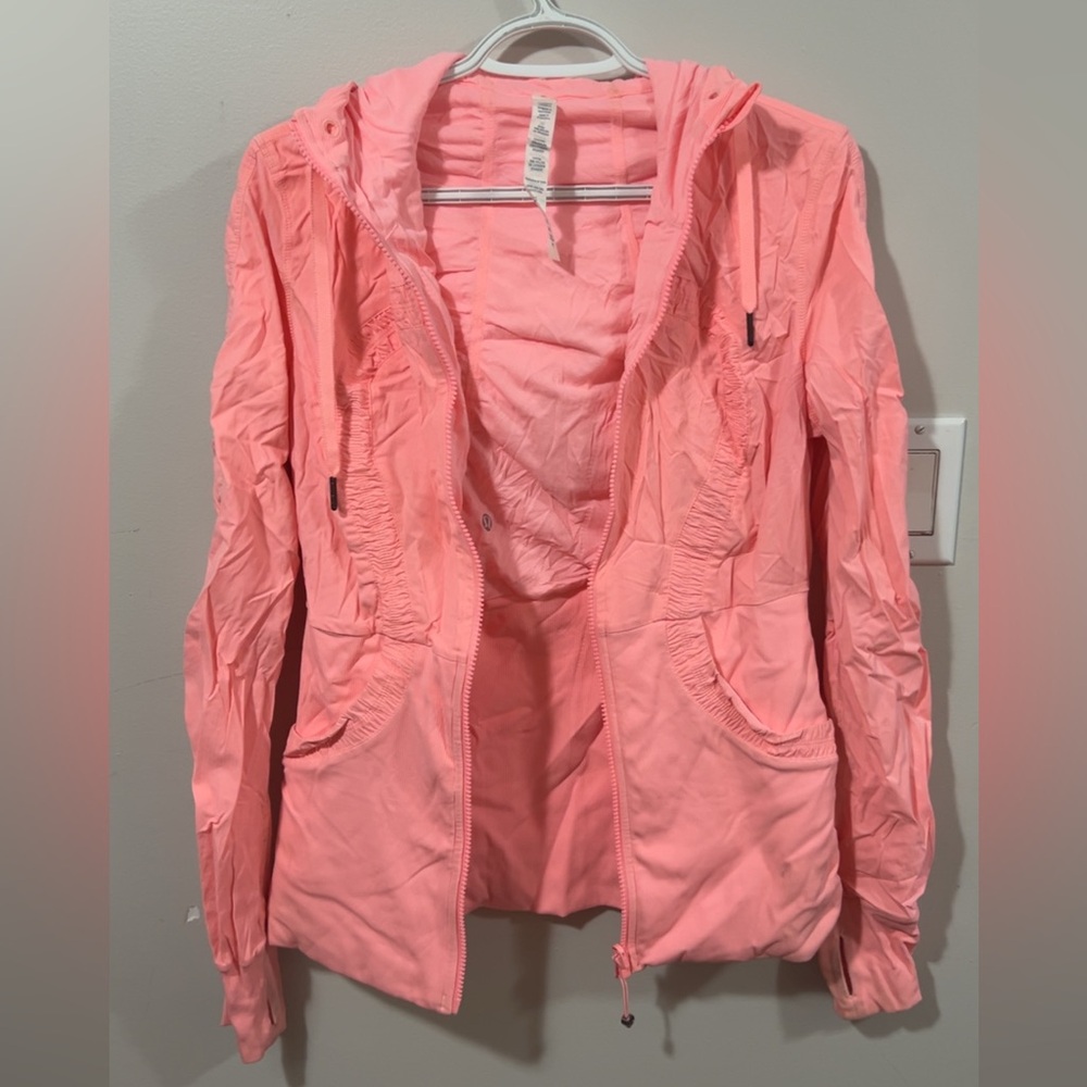lululemon athletica Coral Pink Hooded Utility Jacket